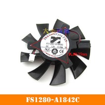 컴퓨터 ARX FS1280-A1842C DC 12V 직경 75mm C.T.C 40mm 2 선식 서버 프레임리스 비디오 카드 팬용, [02] WHITE