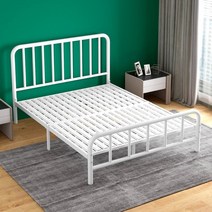 슈퍼 싱글 라지 킹 철제 침대 프레임, 화이트B