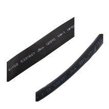 2 PCS 길이 3m 폴리올레핀 열 수축성 튜브 슬리브 2 : 1 수축 비율 Dia 10mm & Dia 6mm, 하나, 검정