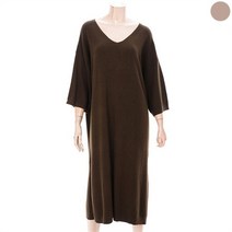 파파야 GD01 브이넥 칠보 박시 니트 원피스 PNMROP001C