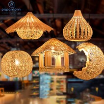 파파모미 라탄등갓 라탄전등갓 라탄조명, E형(단일)