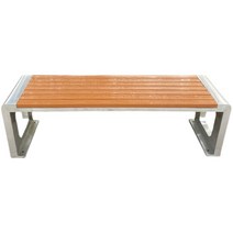 공원의자 야외 테라스 스테인레스 놀이터 정원 벤치, 소형 U형 220x40x45201 스테인리스