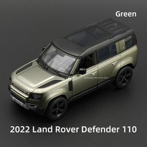 Bburago 124 랜드 로버 호환 디펜더 110 정적 다이 캐스트 차량 소장 모델 자동차 완구, [02] Green