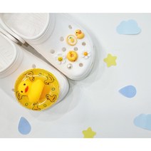 여름 파츠 세트 오리 튜브 빅 파츠 신발 꾸미기 추천, 노란튜브오리