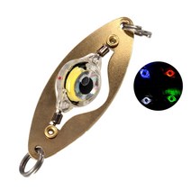 집어등만들기 낚시용품 5.5cm2.1 LED 낚시 미끼 라이트 물고기 플래시 램프 깊은 드롭 스푼 수중 눈 모양 태클 137851, CHINA, Colorful, 03 Colorful
