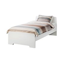 이케아 ASKVOLL 아스크볼 싱글침대 풀세트(매트리스포함) 90x200cm/싱글사이즈/침실가구, 화이트