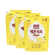 퐁퐁 주방세제 레몬식초 2L 리필 x3개, 3개