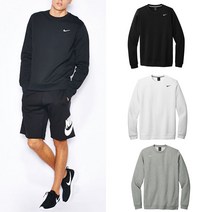 나이키 스우시 맨투맨 티셔츠 남자 여자 기모 플리스 커플 긴팔 티셔츠