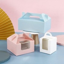머핀 포장 박스 일회용 컵 케이크 케익 쿠키 상자 케이스 빵 에그타르트 마카롱 스콘 선물, 화이트1구 + 50개
