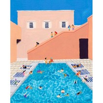 유쾌한컴퍼니 DIY 유화그리기 명화그리기 세트 40X50 200종, A-279 수영장 전경