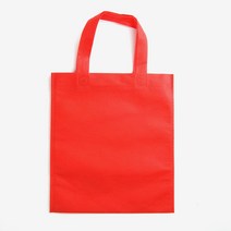 미니 부직포 가방 쇼핑백 마트 시장 바구니 제작, 레드