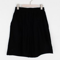 퍼니걸스 마 핀탁 와이드 린넨 밴딩 반바지 팬츠 1086