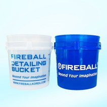 파이어볼 투명 버킷 18L 대용량 세차 물통 버킷, 화이트