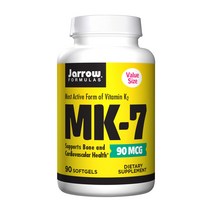 MK7 비타민K2 90 mcg 밸류 사이즈 90 소프트젤 Jarrow Formulas, 90정, 1개