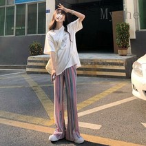 [Myshe]와이드 아이스 팬츠 여성 여름 캐주얼 바지 Jun606LTT613BS02