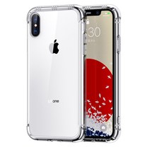 ONES 아이폰Xs/X 투명 케이스 충격방지 고품질 [ 스피커 공진 ][ 충돌 방지 안전 에어백 ][ 미끄럼 방지 ][ 잡기 편함 ][ 예쁘고 폰과 잘 맞음 ] 크리스탈 클러어