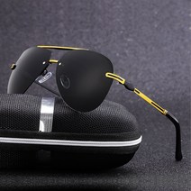 남자 빅사이즈 블랙 패션 편광 메탈 선글라스 운전 스포츠 투브릿지 무테 안경 자외선차단