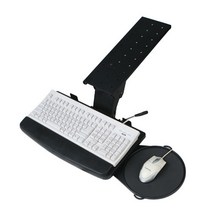 리치아이 KB100-4 키보드 마우스 받침대 트레이 거치대 손목받침대 컴퓨터 책상 서랍, 검정