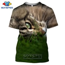 Sonspee 3d print animal maine coon longhair cat men39s t-shirts 하라주쿠 캐주얼 플러스 사이즈 streetwear women ma