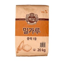 백설 중력1등 밀가루, 20kg, 1개