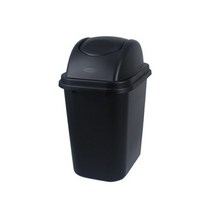 SK 30L스윙 휴지통 블랙 (뚜껑포함)