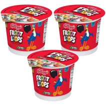 켈로그 프룻 루프스 스위튼드 멀티-그레인 시리얼, 42g, 3개