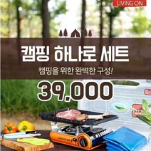 캠핑 하나로 세트 휴대용 가스레인지 구이판 집세 가위 돗자리 케이스까지
