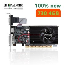 데스크탑 그래픽카드 CPU 브랜드 UNIKA GT730 4GB V3 그래픽 카드 NVIDIA GeForce 시리즈 GT 730 4GD3 128Bit HDMI 비디오 카드지도 100