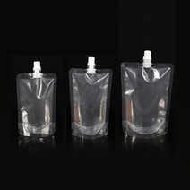 투명 스파우트 액상주스 음료 캡파우치 음료팩 주스팩, 4파우치음료팩-250ml