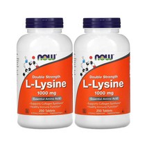 나우푸드 Now Foods L-Lysine 엘 라이신 1000mg 250정 2병