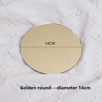 아크릴 거울 보드 화장품 사진 배경 생일 방 장식 장식품 스튜디오용 포토그래시 소품, 09 Golden Circular 14cm