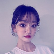 더브릴레 남자 여자 사각 네모 빅사이즈 오버 뿔테 투명 안경테