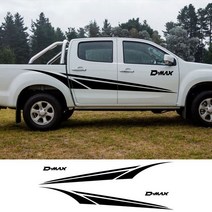 픽업 바디 사이드 스티커 Isuzu Dmx D Mx 트럭 후드 뒷문 데칼 트렁크 비닐 커버 자동 튜닝, 11 Type 11_02 Glossy White