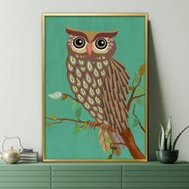 BW500E84 그림 복을부르는 2OWL3 힐링그림 안방지리 인테리어 지리에좋은 액자 bk-02677 이사선물 복들어오는그림 집들이선물 A2 소품 재물운 아파트실내인테리어 풍수 부자되는그림 돈들어오는 현관 금전운 부엉이그림 안방 미술품구매