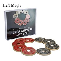 초보 마술 용품 마술도구 슈퍼 중국 동전 세트 올리버 매직 트릭 모건 크기 동전 배니싱 스트리트 스테이지 매직 소품 마술사 환상, 없음