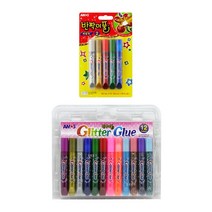 아모스 반짝이풀5색/12색/풀/반짝이풀/미술/만들기재료, 반짝이풀5색(10.5ml)