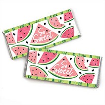 Big Dot of Happiness Sweet Watermelon - Candy Bar Wrapper Fruit Party Favors - Set of 24, 1