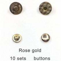 (10 대/몫) 14mm-18mm 얇은 자석 단추 가방 버클 지갑 금속 스냅 걸쇠, 01 10 sets gold_01 14mm, 14mm