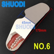치과용 1 pc 치과 교정 구강 사진 거울 반사경 양면 치아 미백 도구 스테인레스 스틸 Autoclavable, 1 piece NO.6