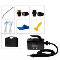 스팀 청소기 110V 220V 가정용 전기 2600W 휴대용 핸드 헬드 스티머 자동차 주방 브러시 청소 기계, black 1+AU+220V