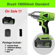임팩 렌치 랜치 무선 전기 임팩트 렌치 388vf 520N.M 1/2 인치 전동 공구 15000mAh 리튬 배터리 마끼, 01 금
