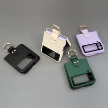 [바보사랑] 갤럭시 Z플립4 골드 핑거링 스트랩 케이스 지플립3[라임블러썸], 색상:블랙_Z플립3, 상세 설명 참조