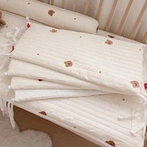 가드침대 침대 범퍼가드 헤드보드 MILANCEL 2022 새로운 베이비 침대 서라운드 베어 더블 레이어 코튼 안티, 01 bear bed surround