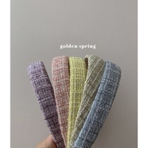 1+1 비비드 하이틴 부클 트위드 머리띠 헤어밴드 체크 터번 하객룩