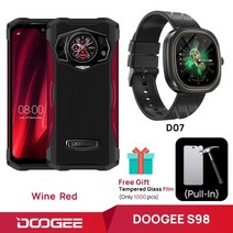 핸드폰 싸게 사는 법 월드 프리미어 doogee s98 러기드 폰 6 3 lcd fhd 디스플레이 다이얼 후면 g96 octa core 8 256gb 64mp 카메라 스마트폰, 루 버전, r 추가 d07