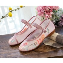 한복신발 꽃신 엄마 한복 신발 한국 무용 자수 꽃 혼례 샌들 슈즈