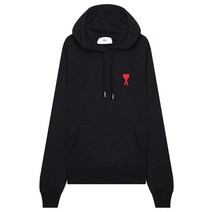 아미 23 체인스티치 하트 로고 루프백 오가닉 코튼 후드티 USW204 747 009