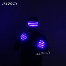 파티 퍼포먼스 할로윈 행사 의상 클럽 엘이디 공연, Blue gloves glasses