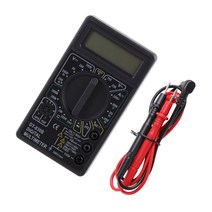 Multimeter Digital Voltmeter AC/for DC Voltage Meter for DC Current Resistance T, Black