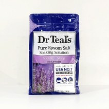 닥터틸즈 퓨어 엡섬 솔트 소킹 솔루션 라벤더 에센셜 오일 바스솔트, 1.36kg, 1개